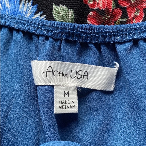 California poppy block print blouse - Picture 6 of 6